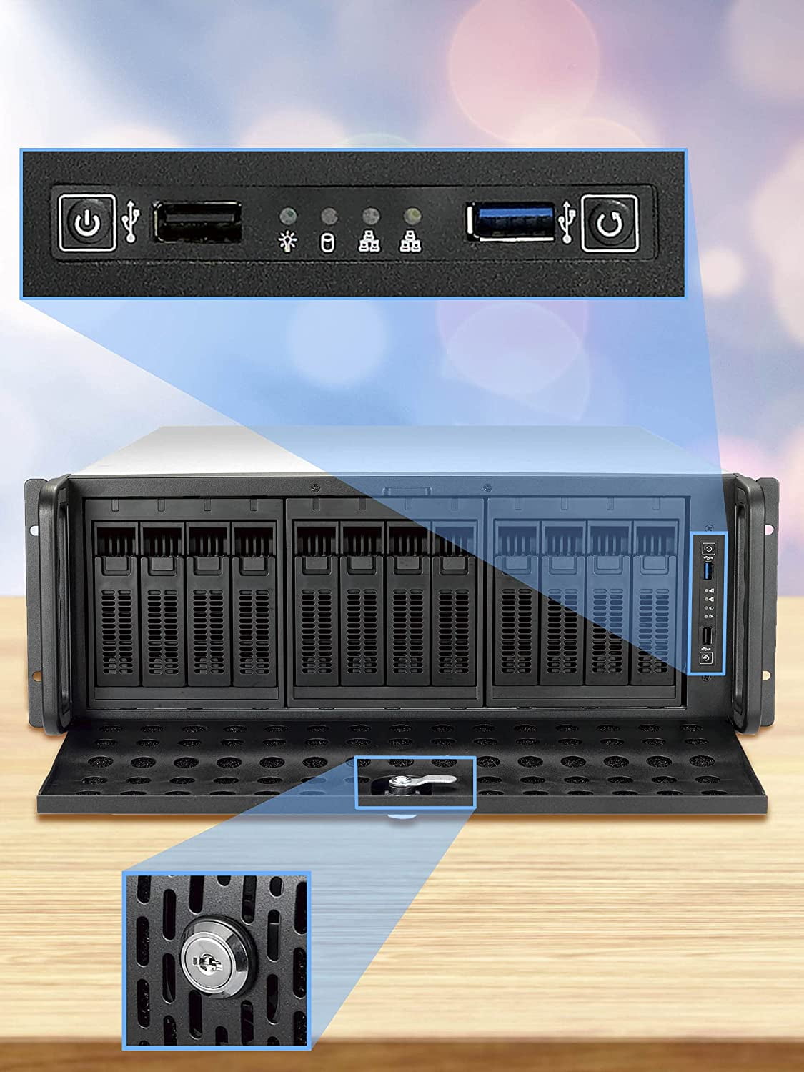 Rosewill RSV-L4412U 4U Server Chassis Rackmount Case | 12x 3.5 HDD Bays