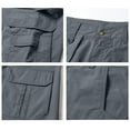 thumbnail image 4 of Mens Gray Cargo Shorts, Rugged Multi - Pockets, Durable, Summer Hiking & Adventures, 4 of 6