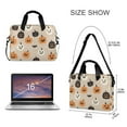 thumbnail image 3 of FORMRS 16" Laptop Bag Carrying Sleeve Case with Handle Travel Shoulder Briefcase, Beige Halloween Pumpkin, 3 of 8