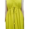 thumbnail image 2 of Bimba Women's Long Maxi Cotton Beach Dress Drawstring Waist Strappy Resort Dresses, 2 of 9