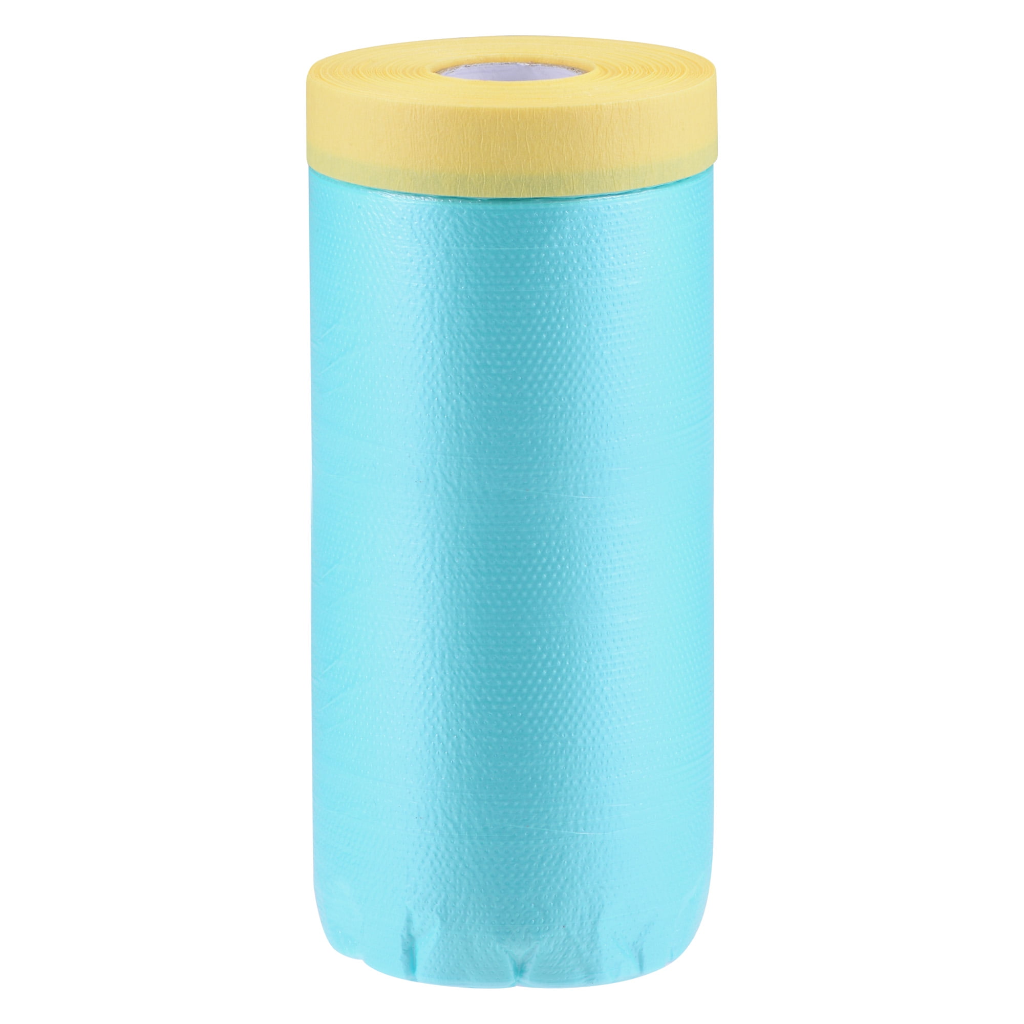 Uxcell 59 in x 82 Ft Pre-Taped Masking Film with Low-Tack Painters Tape for Painting Protection (Blue)