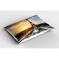 thumbnail image 2 of Ambesonne Eiffel Tower Pillow Sham 2 Pack, Scenic View Paris, 30"x20", Blue Yellow Coconut, 2 of 3