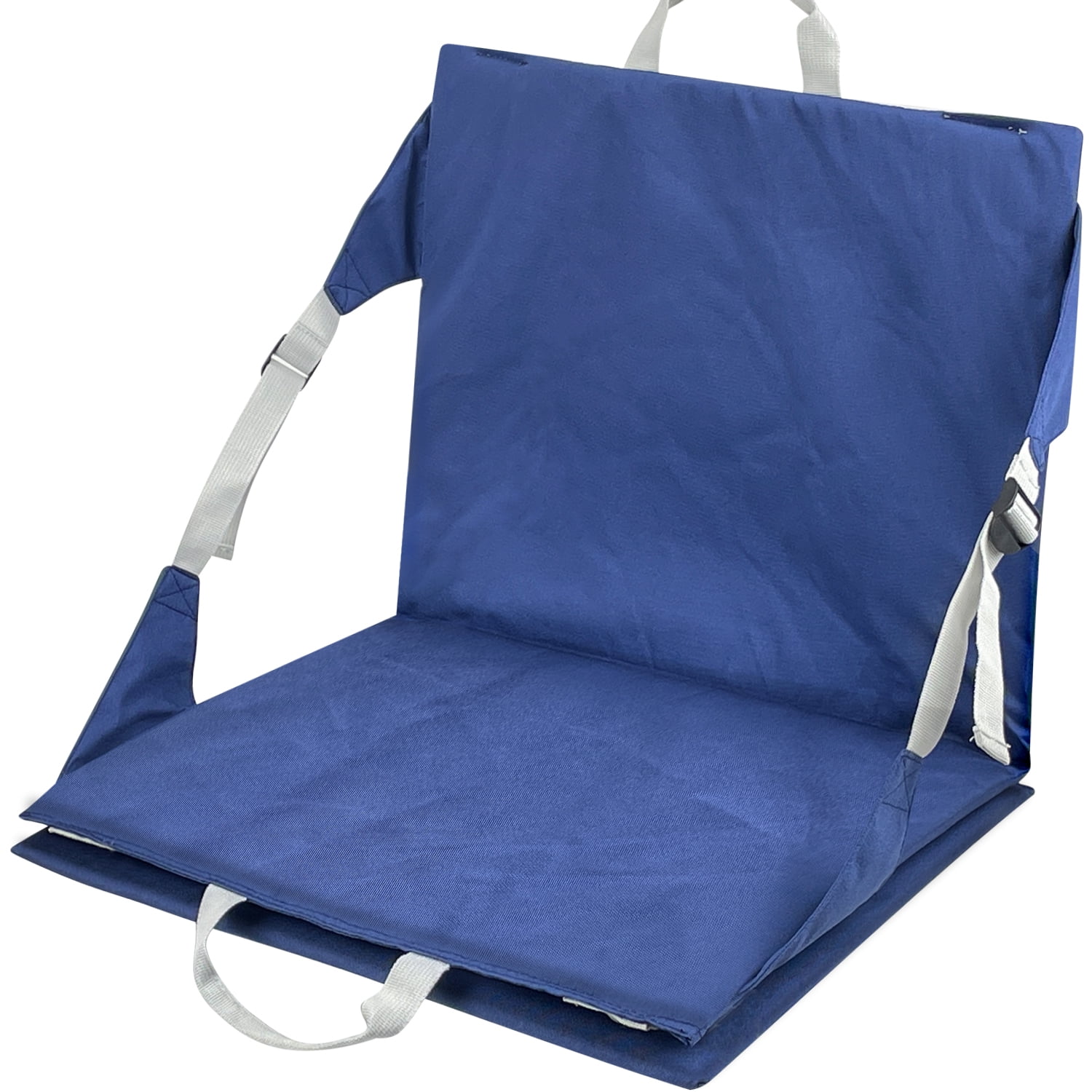 Sutekus Portable Stadium Seat Cushion with Backrest, Navy