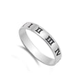 thumbnail image 4 of Roman Numeral Ring Solid .925 Sterling Silver Band Jewelry Female Male Unisex Size 4, 4 of 4