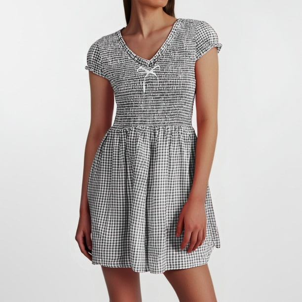 WILLBEST Vestido Midi Mono Ajustado Con Volantes Y Elástico Alto Para Mujer