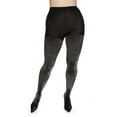 thumbnail image 6 of MeMoi Women's Opaque Liquid Metal Nylon Tights - Womens - Female, Q1/Q2, Black-Silver, 6 of 9