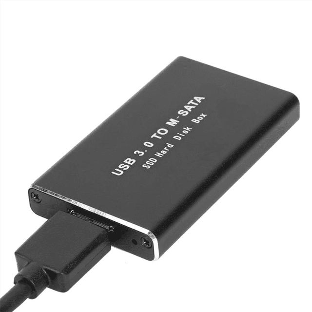 2X MSATA Aux USB 3.0 SSD Adaptateur de boîtier de stockage externe de disque dur pour 30X50mm 30X30mm MSATA SSD