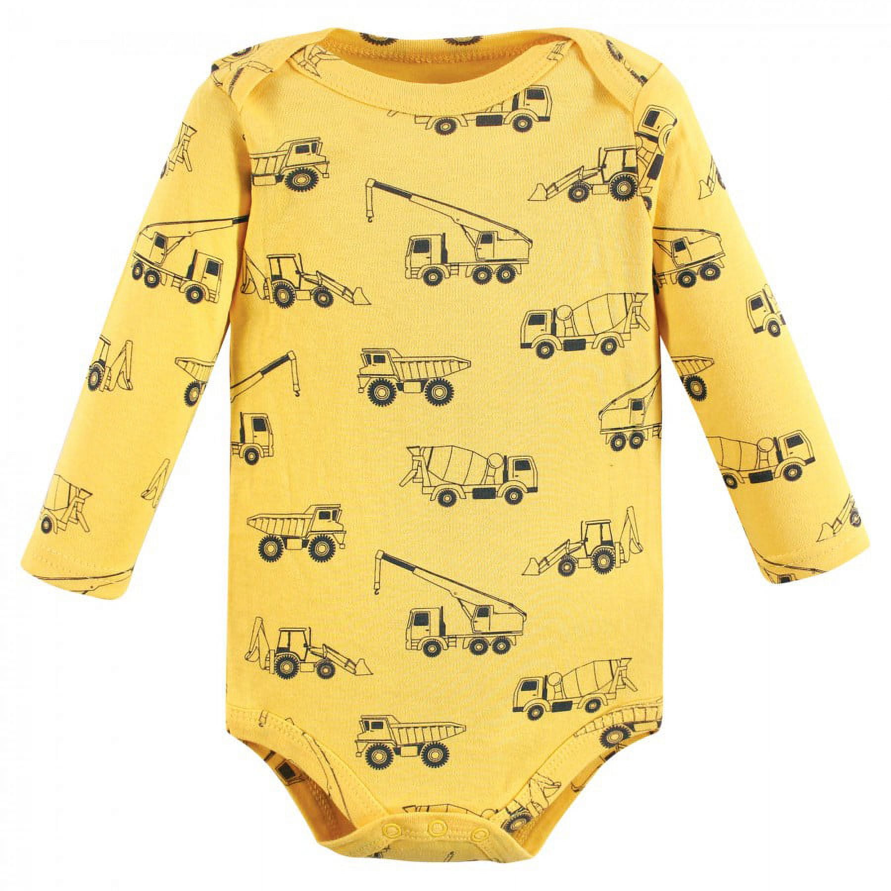 Hudson Baby Cotton Long-Sleeve Bodysuits, 3- Pack, Newborn- 24 Months