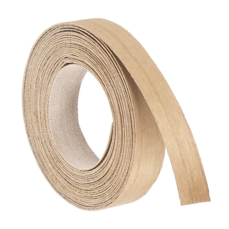 5/8 Inch x 15ft Wood Veneer Edge Banding, Pre-Glued Flexible Cherry Wood Edging Strips, Iron on with Hot Melt Adhesive Wood Tape for Cabinet Repair and Furniture Restoration