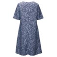 thumbnail image 5 of gakvbuo Summer Summer Dresses for Women 2023 Plus Size Dress for Women Sundresses Women Summer Casual Round-Neck Print Short Sleeve Loose Dress, 5 of 8