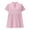Pink-04, variant on Perfectbot Casual Tops for Women V Neck Short Sleeves Pleated Peplum Shirt Cute Babydoll Blouse