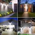 thumbnail image 3 of Hongchun Outdoor Solar Light Motion Sensor, Waterproof Outdoor Solar Light Wireless 3 Modes Solar LED Spotlight Solar Powered Outdoor Lighting for Garden Decoration【6 Pack of 230 LED Lights】, 3 of 5