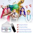 thumbnail image 4 of Temporary Hair Color Wax,Natural Hairstyle Cream Professional Coloring Mud for Men Women Kids Party Cosplay Date - White, 4 of 10