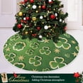 thumbnail image 6 of Dreamtimes Lucky Clover Christmas Tree Skirt 48", St. Patrick's Day Tree Skirt Double Layers Polyester Easter Tree Skirt, 6 of 6