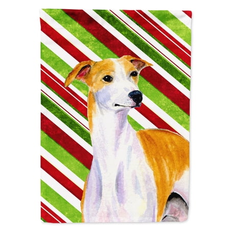 Carolines Treasures LH9238-FLAG-PARENT Whippet Candy Cane Holiday Christmas Flag multicolor