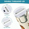 thumbnail image 3 of Yayeee 40oz Stainless Steel Tumbler with Straw and Handle Double-Wall Insulated Travel Water Bottle, Fall Leaves, 3 of 8
