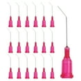 thumbnail image 1 of Agujas de dispensación anguladas Uxcell 25Ga, 66Pcs 1Pulgada Punta roma curvada de 45° con aguja Luer Lock para rellenar tintas líquidas, adhesivo, aceite, rojo, 1 of 6