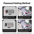 thumbnail image 4 of Asoricing Key Lock Box, Portable Wall Mount Lockbox Security Safe Box for Outside Outdoor Home Office Door Handle House Key, Gray, 4 of 9