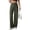 Army Green, variant on Women Dress Pants Casual Wide Leg Work Slacks Stretchy Straight High Waisted Trousers Plus Size Business Clothes