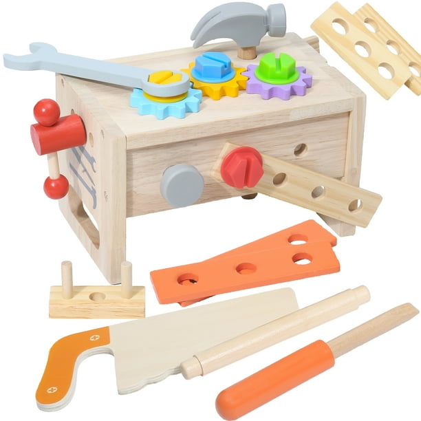 Montessori Mama Wooden Kids Tool Set 29 Piece Pretend Play