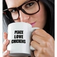 thumbnail image 2 of 3drose, Peace Love and Chickens - Things That Make Me Happy - Funny Humor Gift, 11oz Magic Transforming Mug, 2 of 7