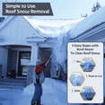 thumbnail image 5 of ROOF RAZOR Roof Rake | Heavy-duty-25ft of Pole | Easy | Fast Roof Snow Removal | Safe on Roof Wheels | 10ft Rugged Slide | MinnSNOWta Snow Rake | Roof Shovel | US Customer Support-USA Made, 5 of 6