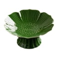 thumbnail image 2 of GUOOL Porcelain Footed Bowl Countertop Fruit Tray for Kitchen Farmhouse Dining Table dark green, 2 of 9