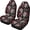 Sugar Skull & Rose Print with Heart Accents, variant on Psesaysky Cow Sunflower Vehicle Seat Covers, 2 Pack Front Seat Cover Stretch Breathable Polyester Automotive Interior Decorative Accessories