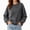 Black, variant on Womens Acid Washed Cotton Crewneck Sweatshirt Long Sleeve Pullover Vintage Casual Y2K Streetwear Sweatshirts