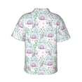 thumbnail image 3 of Balery Rabbit Back View Print Men's Hawaiian Shirts Short Sleeve Beach Shirt Relaxed Fit Vacation Button Down Shirts-Small, 3 of 9