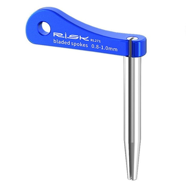 Herramienta para bicicletas, herramienta de reparación, eficiente para evitar daños en los radios, portátil, de aluminio Se adapta a 08 mm a 1 mm