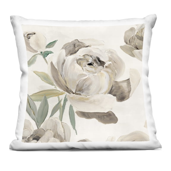Stupell Industries Rounded Lustrous Peonies Decorative Printed Throw Pillow design by Aria K., 18 x 7 x 18