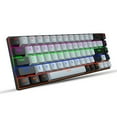 thumbnail image 1 of HXSJ V800 Clavier Mécanique Filaire 68 Touches RGB Clavier de Jeu avec Câble Type-C Détachable Embout ABS Gris (Interrupteurs Rouges), 1 of 8