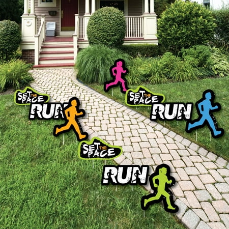 Set The Pace - Running - Runners & Shoe Lawn Decor - Outdoor Track, Cross Country or Marathon Party Yard Decor -10 (Best Outdoor Track Shoes)