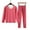 Watermelon Red, variant on QNANSPI Women Crew Neck Thermal Underwear 2 Piece Fleece Lined Warm Thick Cozy Base Layer Top and Bottom Inner Wear Pajama Sets
