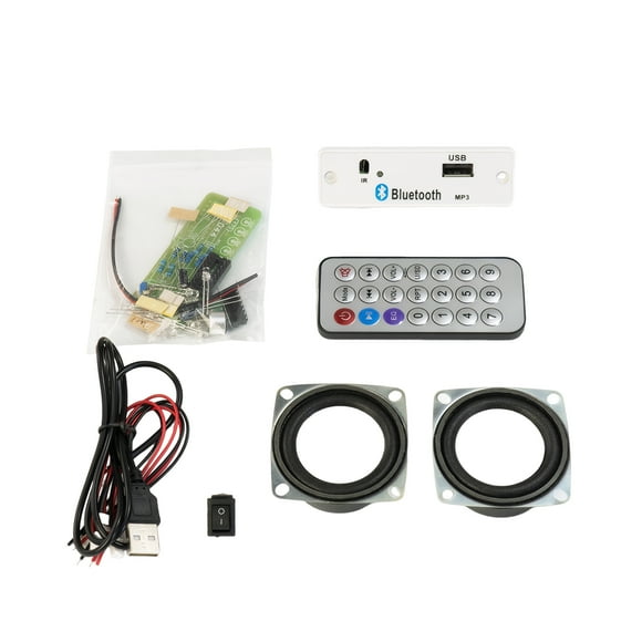 Bearachild Kit de altavoces DIY para entusiastas de la fabricación de altavoces, Kit de fabricación de altavoces Bluetooth, práctica de Cables de audio/vídeo Piezas de repuesto