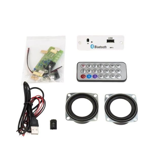 Cateissary Construir altavoces electrónicos estilo DIY con Bluetooth Kit de fabricación de altavoces Bluetooth práctica de soldadura Diy Cables de audio/vídeo Piezas de repuesto
