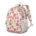 thumbnail image 2 of White Strawberry Plants Fruit Backpack for School,Cute School Bag,Schoolbag with Adjustable Shoulder Straps & Padded Back,15"x11.42"x5.5", 2 of 6