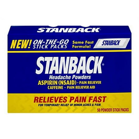 Stanback Headache Powders | 50 Count | Packaging May Vary