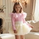 thumbnail image 4 of Cowsor Toddler Girl Shirts Ruffle Long Sleeve Baby Girl T-Shirts Kids Blouse, Ribbed Toddler Girl Tee Tops, 4 of 4