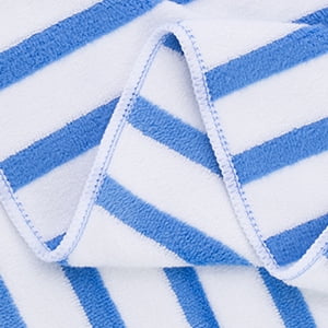 JML Large Stripe Bath Towel Set 4 Pack, 30"x60", Stripe Pink & Blue, 400GSM, Soft, Absorbent, Microfiber Towel Quick Drying, Lint-free, No Fading