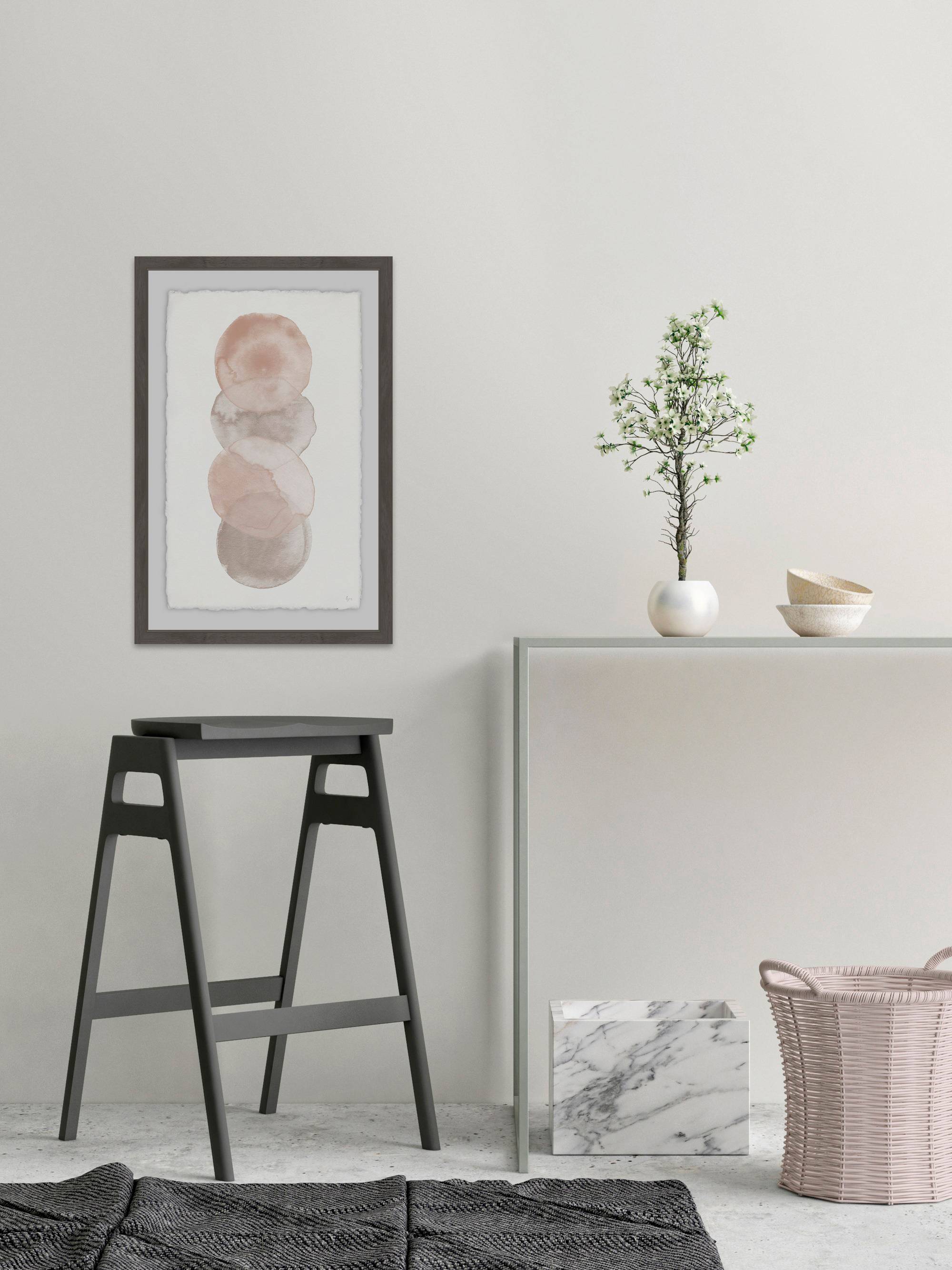 Quadruple Blotch Framed Painting Art Print