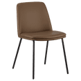 thumbnail image 1 of Bouclair Brown Faux Leather and Metal Dining Chair, 1 of 10
