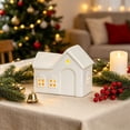 thumbnail image 2 of WYBXZ Ceramic Lighted Christmas House, LED Holiday Village Decor for Mantel Display, 2 of 8