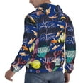 thumbnail image 4 of Bingfone Sea Inhabitans And Herb Men'S Drawstring Hoodie Long Sleeve Pocket Sweatshirts-Small, 4 of 9