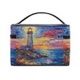 thumbnail image 4 of DIXRUYEE Train Case Cosmetics Organizer Fashion Guiding Light Printed Size: 9x6.2x6.5 in, 4 of 5