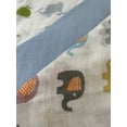 thumbnail image 2 of Simple Baby Essentials | Soft Bamboo Muslin Cotton Swaddles - Receiving Blankets | Baby Shower Gift | 3 Pack Large 47'x47' Absorbent Breathable | Boy Light Blue Whale Elephant, Crib, 2 of 8