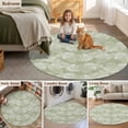 thumbnail image 5 of Translucent Ginkgo Leaves Round Rugs for Living Room 6ft Realistic Plant Green Background Non Slip Circle Rug Washable Low-Profile Indoor Carpet for Bedroom, Dining Room, Bathroom, 5 of 9