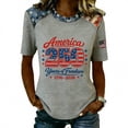 thumbnail image 3 of Youpwaven America 250 Years of Freedom Shirt, Women's 250th Anniversary USA Merchandise, 1776-2026 Patriotic Flag Graphic Tee, Commemorative Color Block Top, 3 of 5