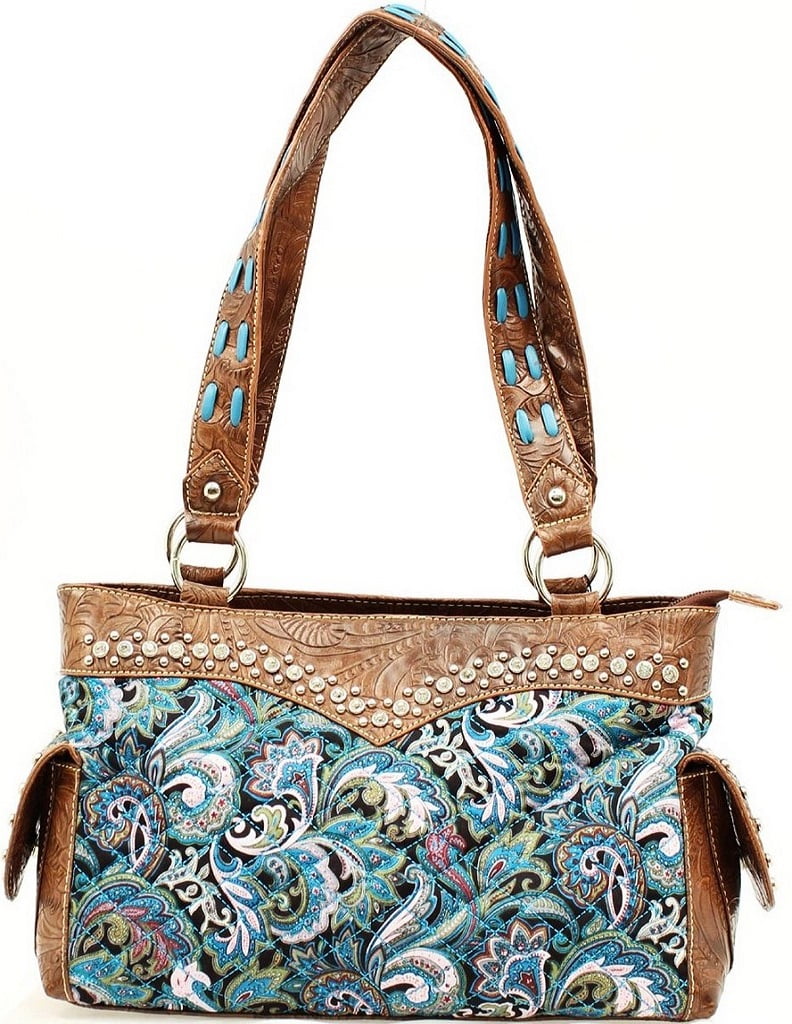 Blazin Roxx Womens Quilted Paisley Satchel Bag Red One Size